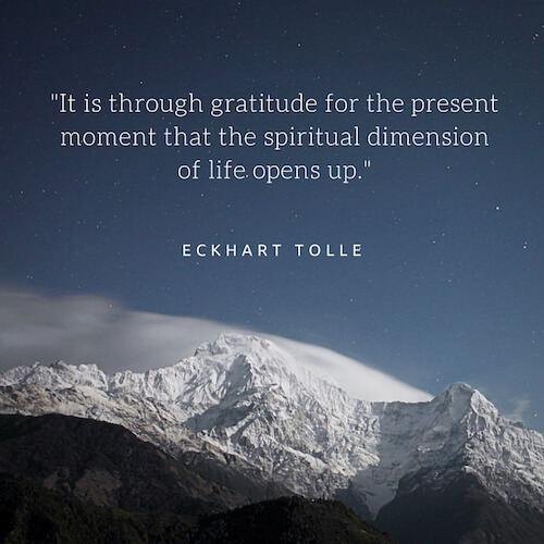 Gratitude for the present